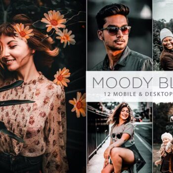 12 Moody Black Presets Mobile & Desktop Presets