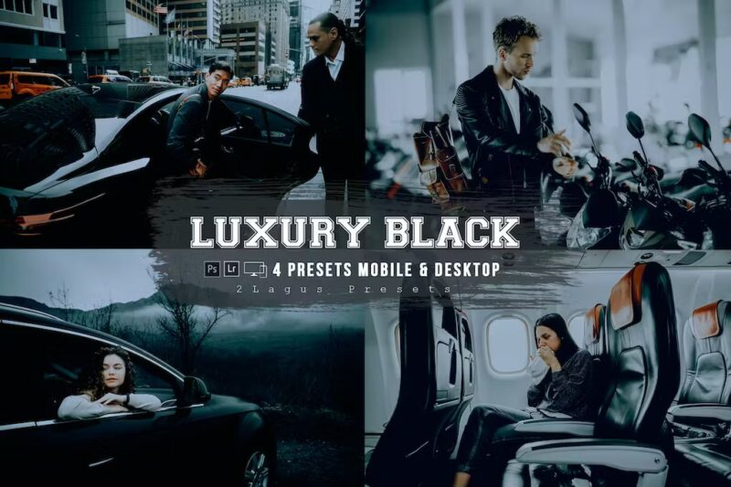 Black Luxury Lightroom Presets Mobile & Desktop