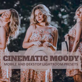 Cinematic Moody Lightroom Presets Desktop Mobile