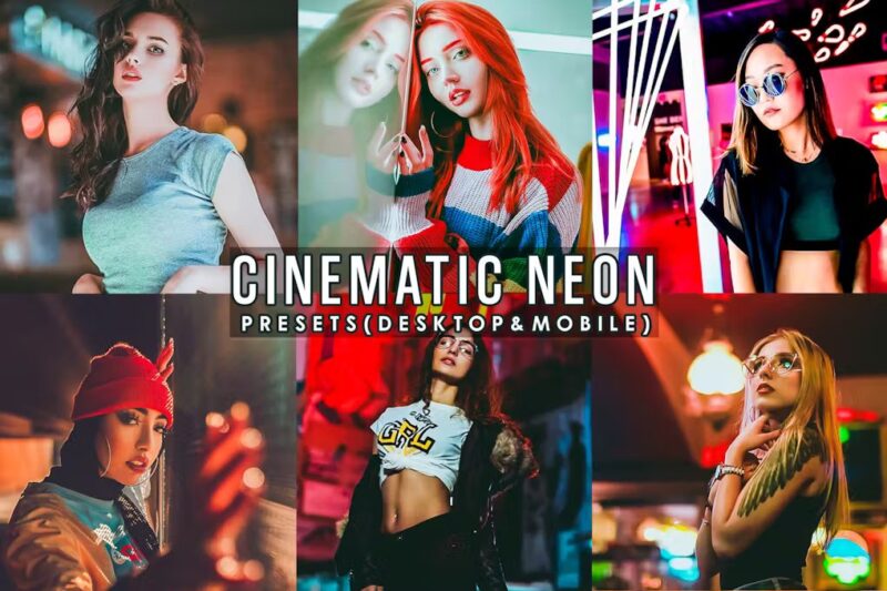 Cinematic Neon Portrait Presets Lightroom